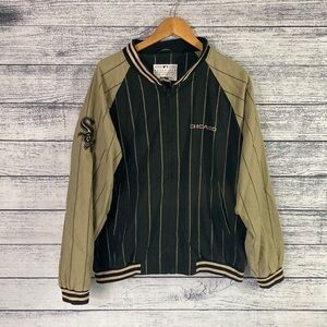 Vintage 2001 MLB x Puma Chicago White Sox Earth Tone Pinstripe Jacket XL